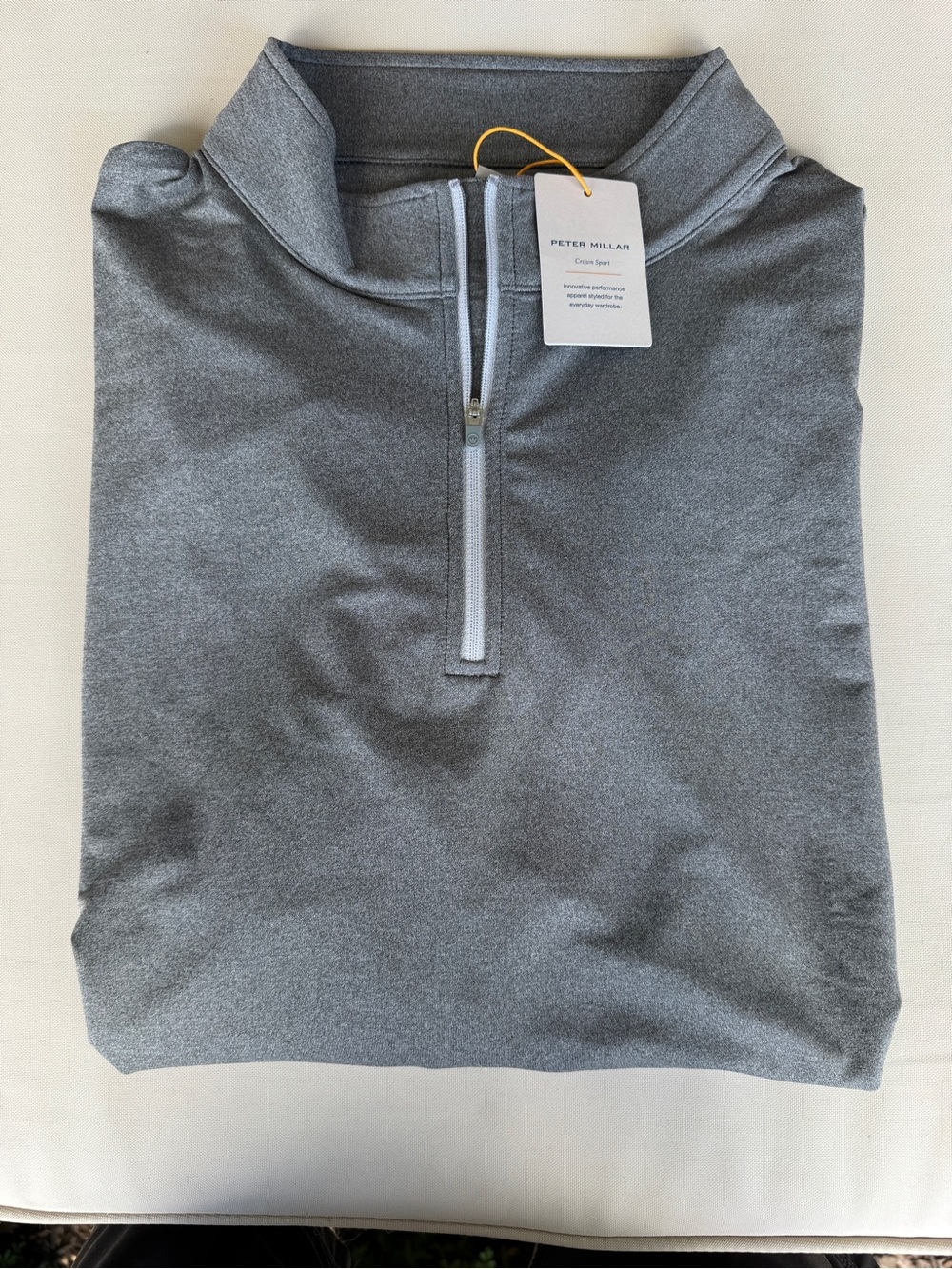 Peter Millar “Crush” Men's Gray Quarter-Zip